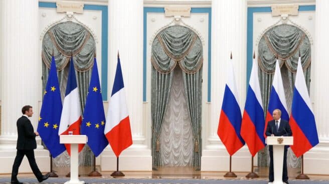 French President Emmanuel Macron at Kremlin