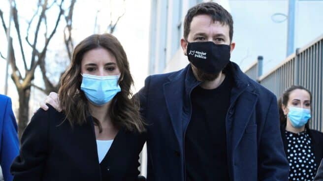 Irene Montero y Pablo Iglesias llegan a los juzgados. Irene Montero y Pablo Iglesias llegan a los juzgados.