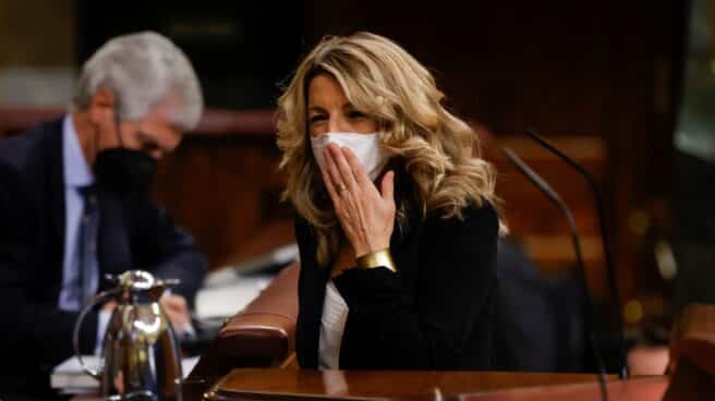Pleno del Congreso que debate y vota la convalidación de la reforma laboral La ministra de Trabajo, Yolanda Díaz interviene durante el pleno del Congreso de los Diputados sobre la reforma laboral