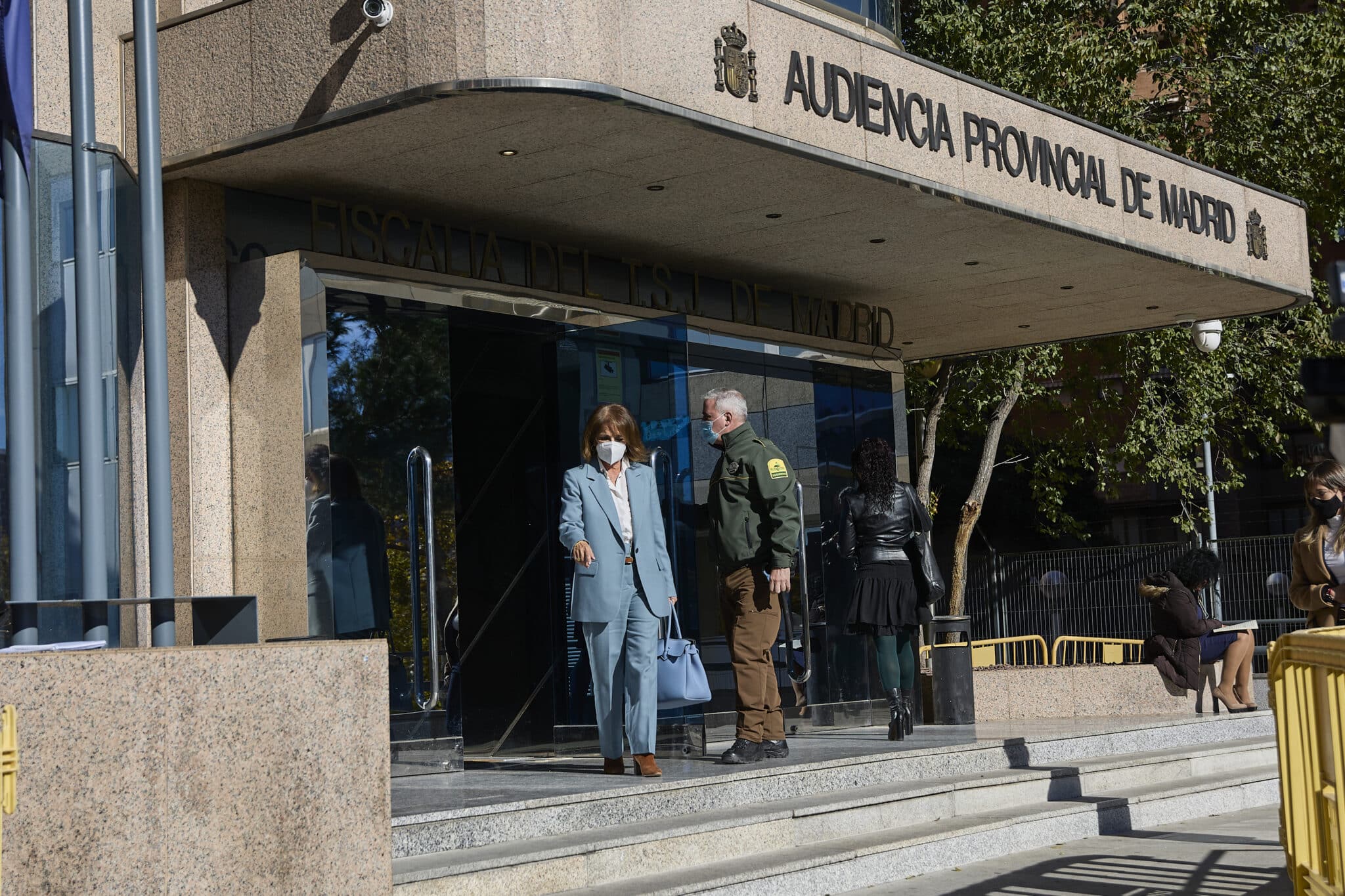 Ana Botella sale de la Audiencia Provincial de Madrid.