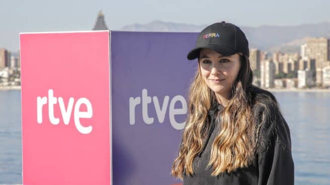 Rigoberta Bandini posa en una rueda de prensa tras la celebración de la segunda semifinal del Benidorm Fest 2022