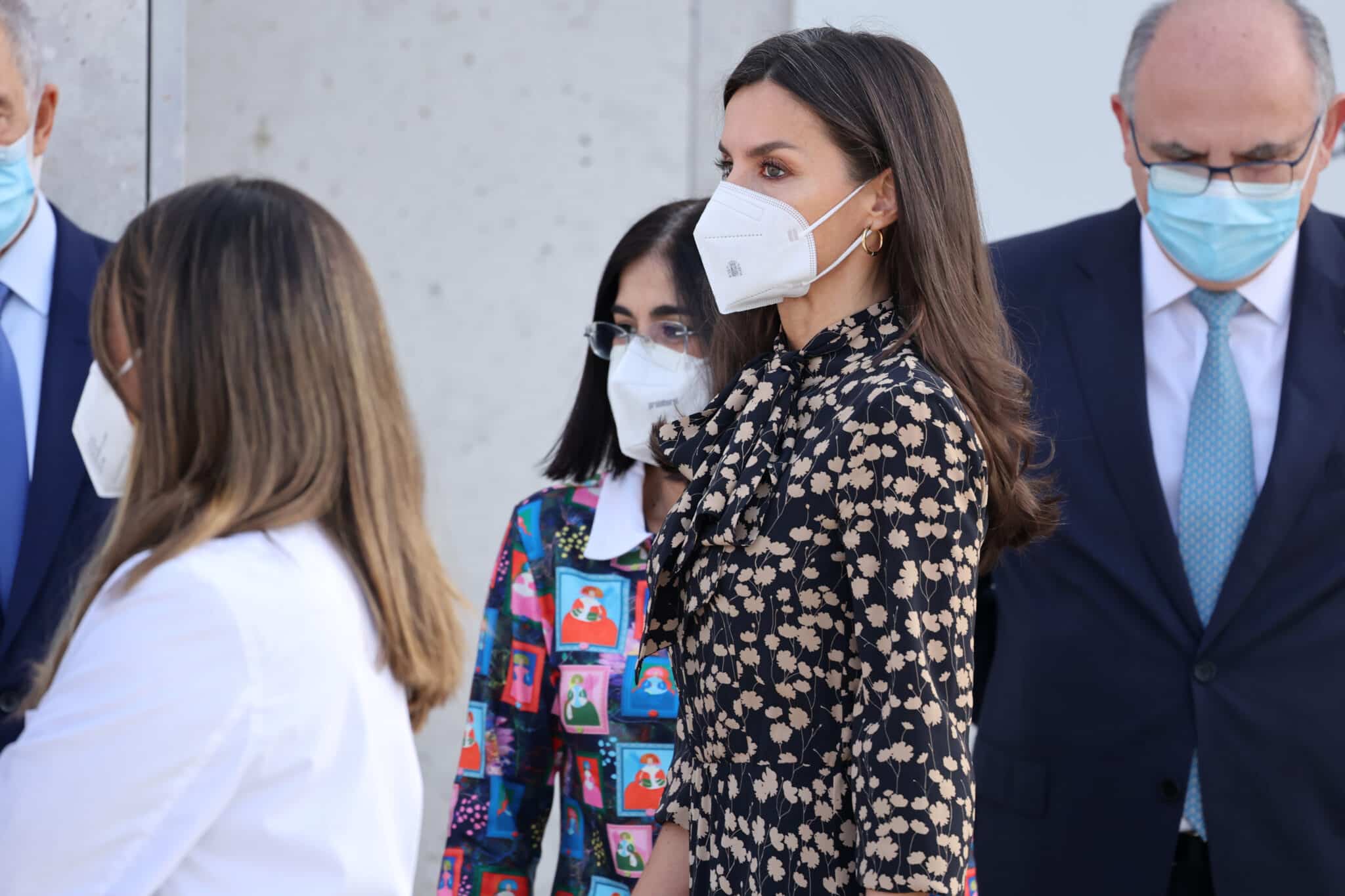 La reina Letizia a su llegada a la visita del Centro de Protonterapia Quirónsalud, primera instalación de terapia de protones en España