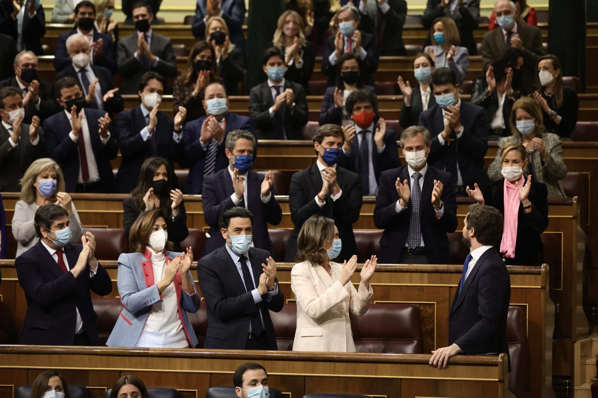 Pablo Casado, ovacionado en el Congreso.