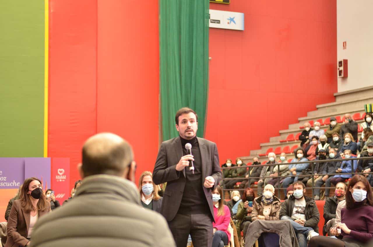 Alberto Garzón, en Burgos.