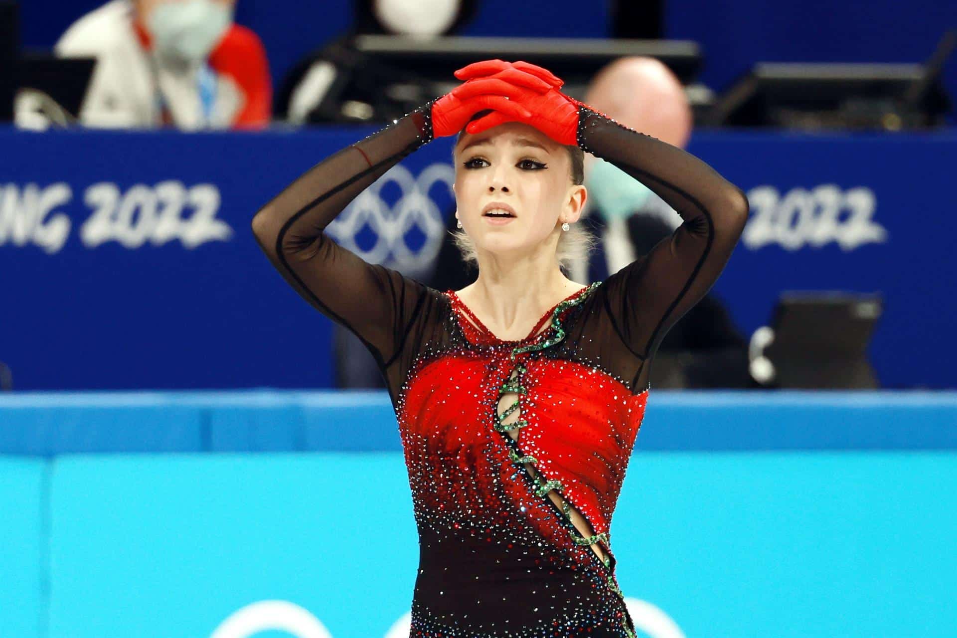 Kamila Valieva, durante la final por equipos de patinaje artístico en los Juegos Olímpicos de Pekin 2022.