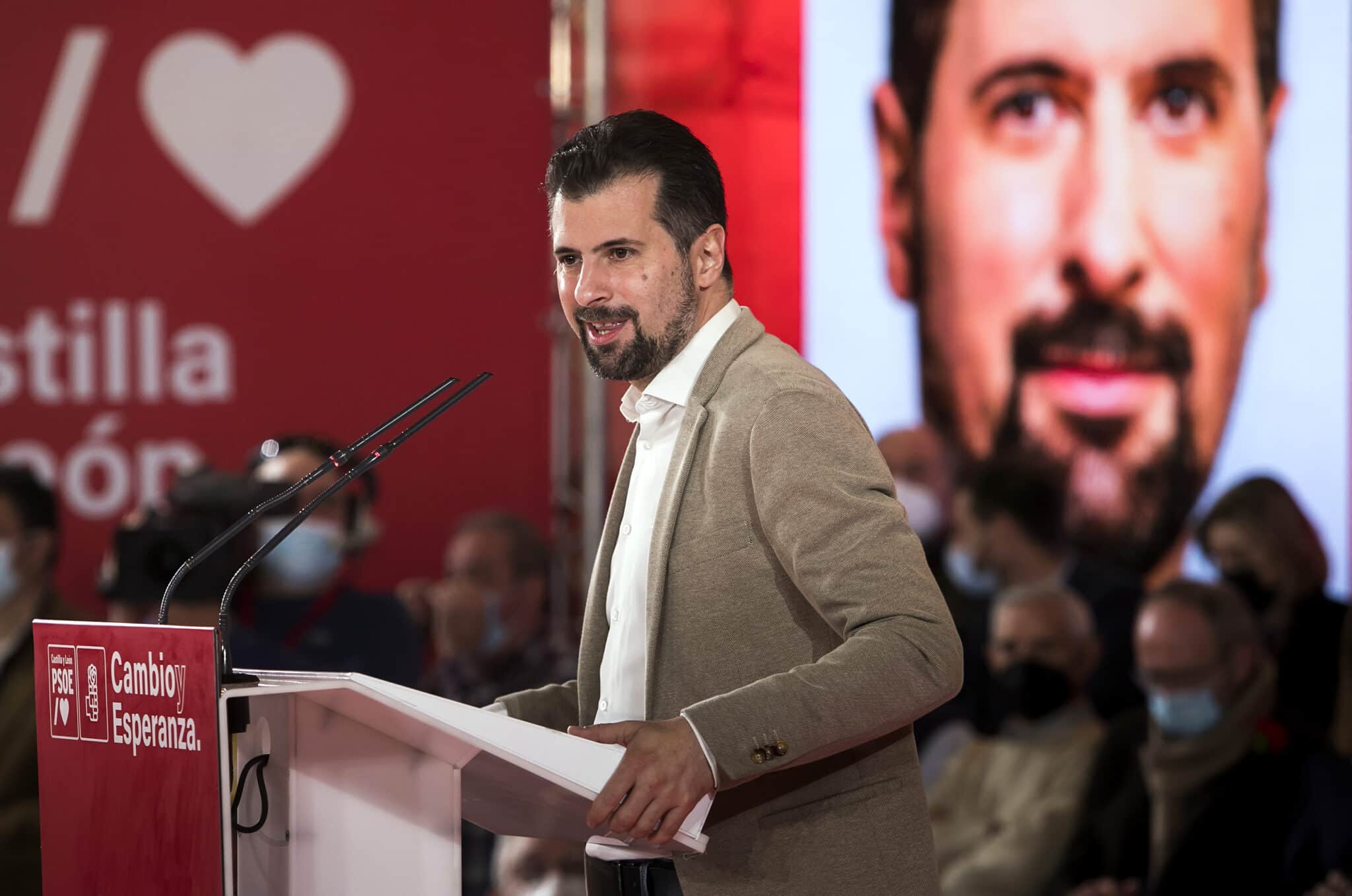 El candidato del PSOE a la Presidencia de la Junta, Luis Tudanca