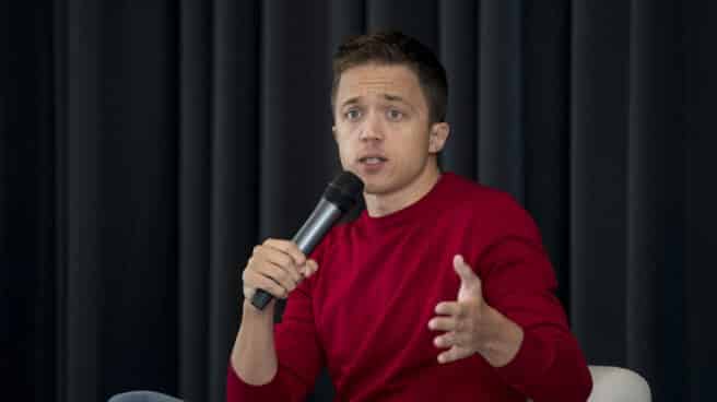 El líder de Más País, Íñigo Errejón, durante la presentación de su libro ‘Con todo. De los años veloces al futuro'.