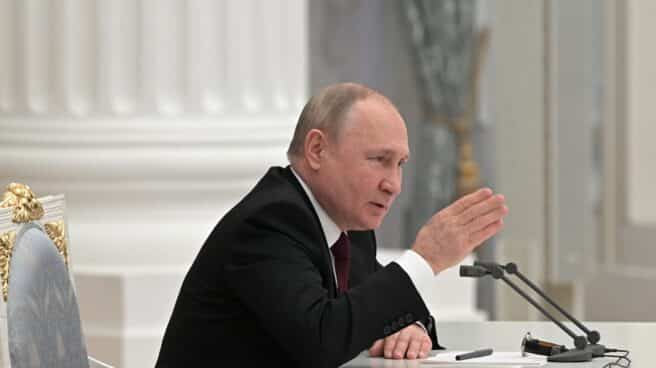 El líder ruso, Vladimir Putin, en la reunión del Consejo de Seguridad en el Kremlin