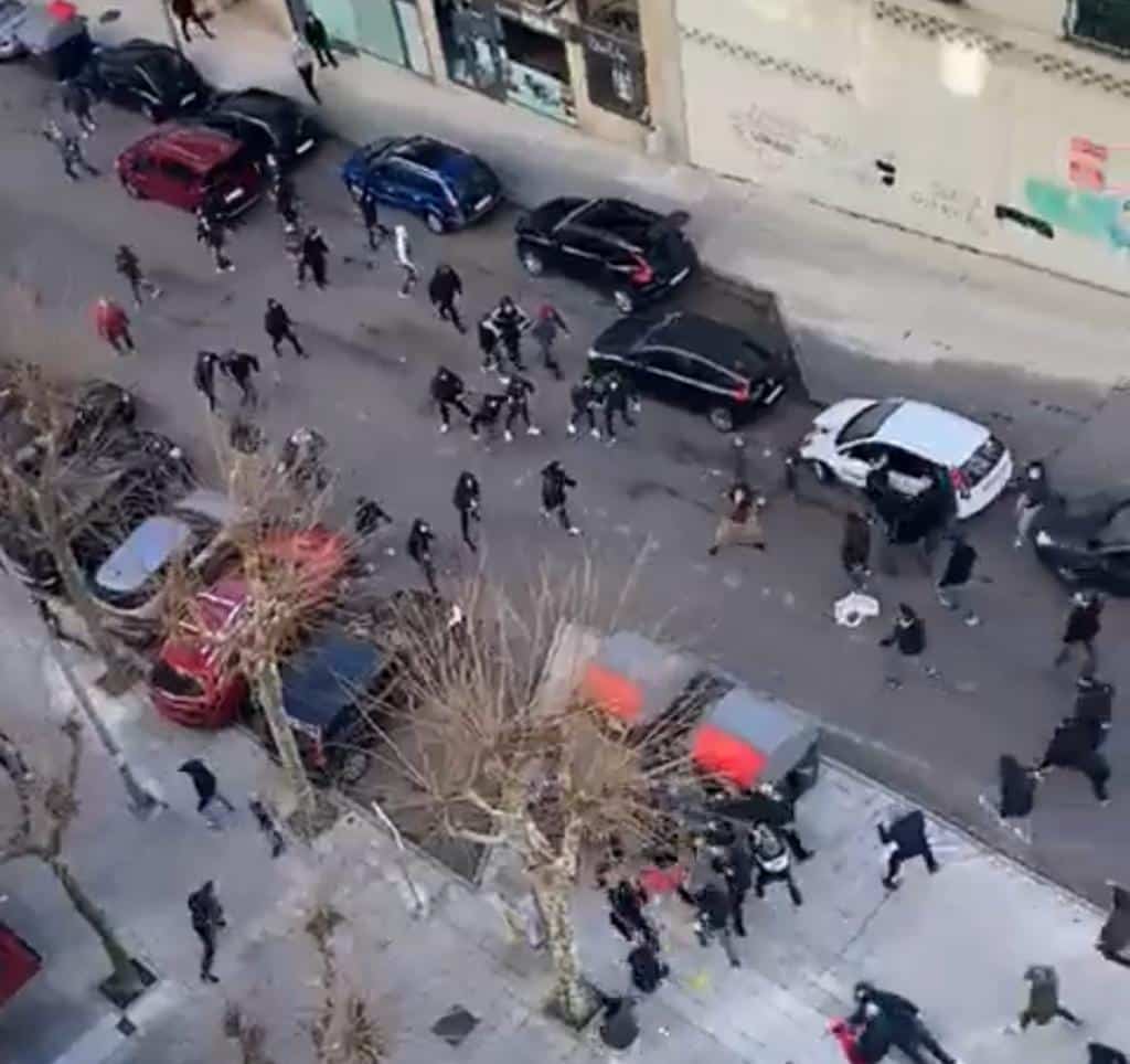 Batalla campal entre radicales del Celta y el Rayo en Vigo