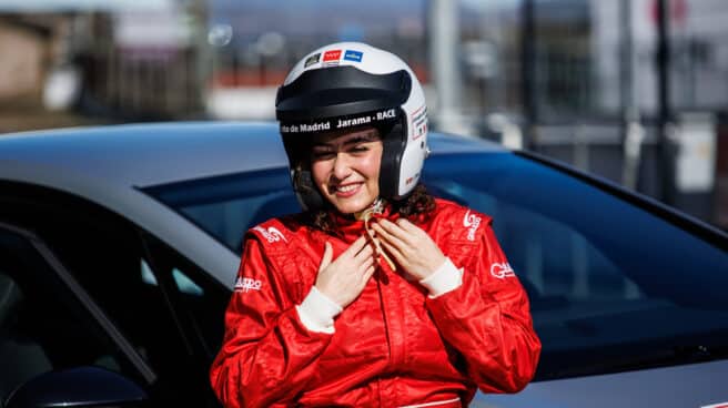 Isabel Díaz Ayuso, en su visita institucional de este martes al circuito del Jarama.