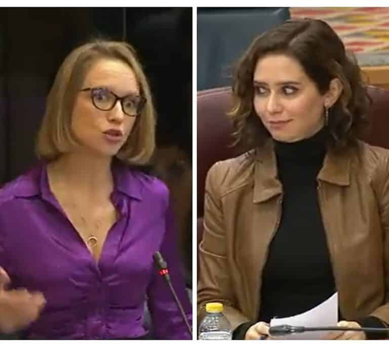Surrealismo en la Asamblea de Madrid: Podemos se queja por las Tanxugueiras ante el estupor de Ayuso