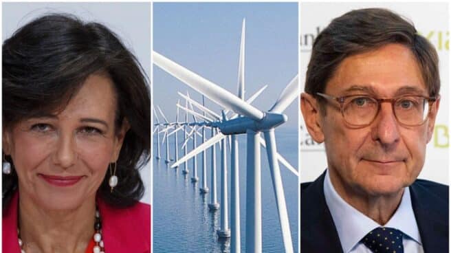 Botín y Goirigolzarri sitúan al Santander y Caixabank en lo más alto de los ranking de ‘crédito verde' en Europa y el mundo La presidenta del banco Santander, Ana Botín, y el presidente de CaixaBank, Goirilzarri
