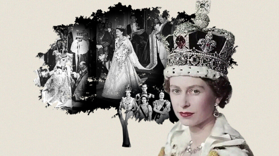 Imagen de la coronación de la reina de inglaterra Isabel II