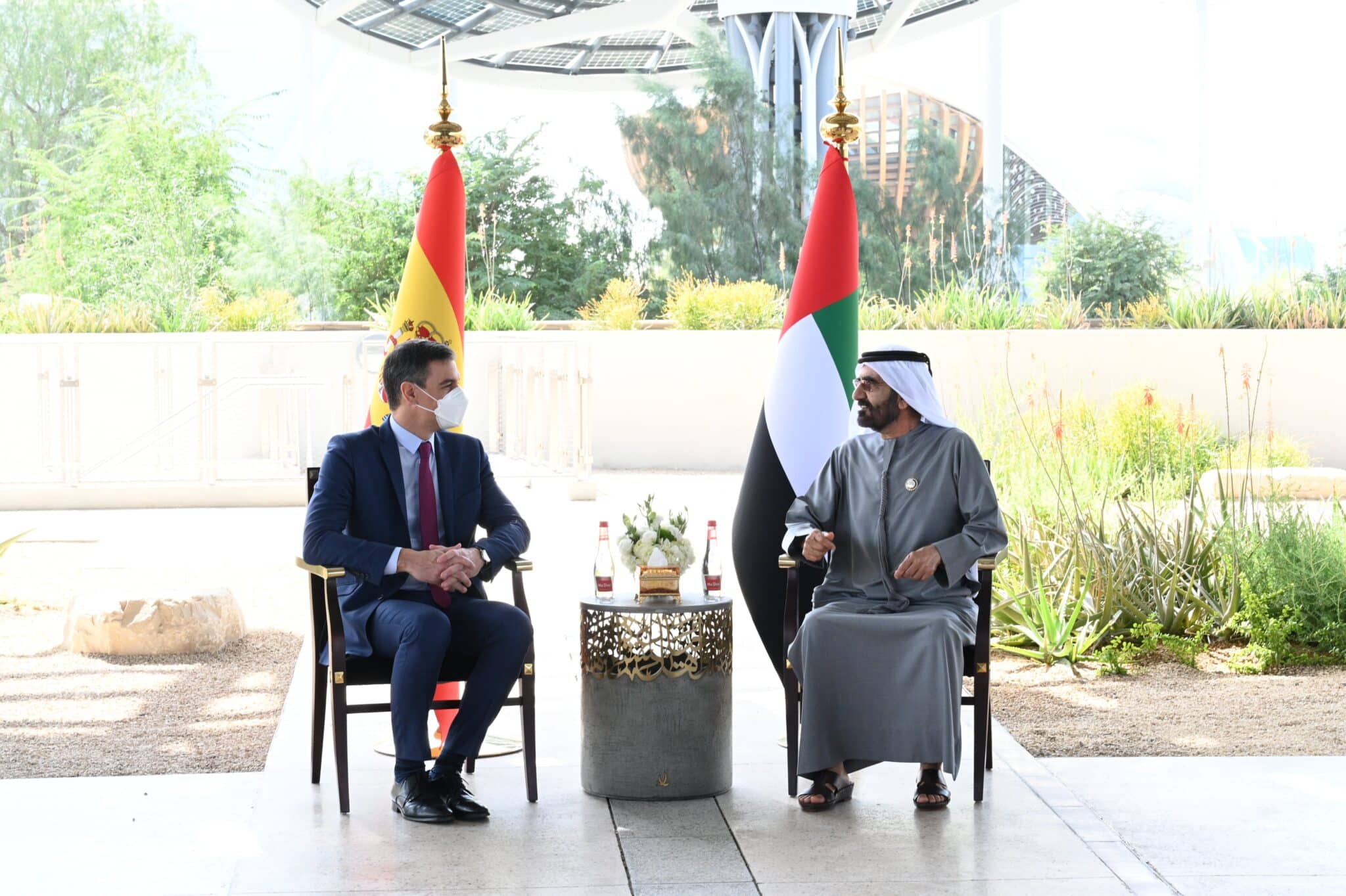 Pedro Sánchez, con el emir de Dubai.