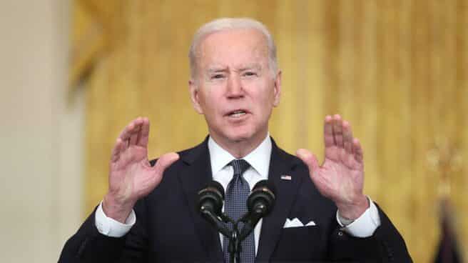 El presidente de los Estados Unidos, Joe Biden, pronuncia comentarios sobre Rusia y la situación en Ucrania El presidente de Estados Unidos, Joe Biden, pronuncia unas palabras sobre Rusia y la situación en Ucrania