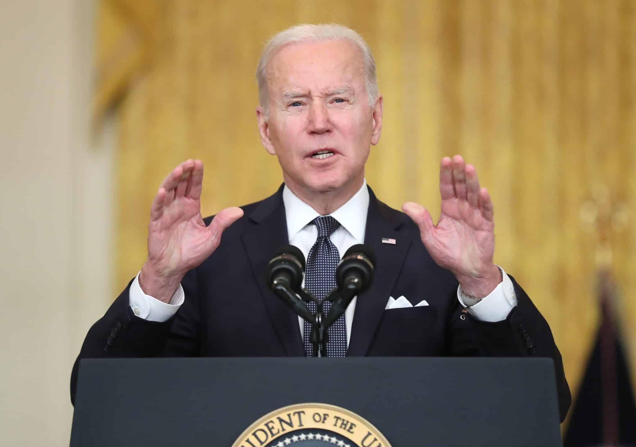 El presidente de Estados Unidos, Joe Biden, pronuncia unas palabras sobre Rusia y la situación en Ucrania