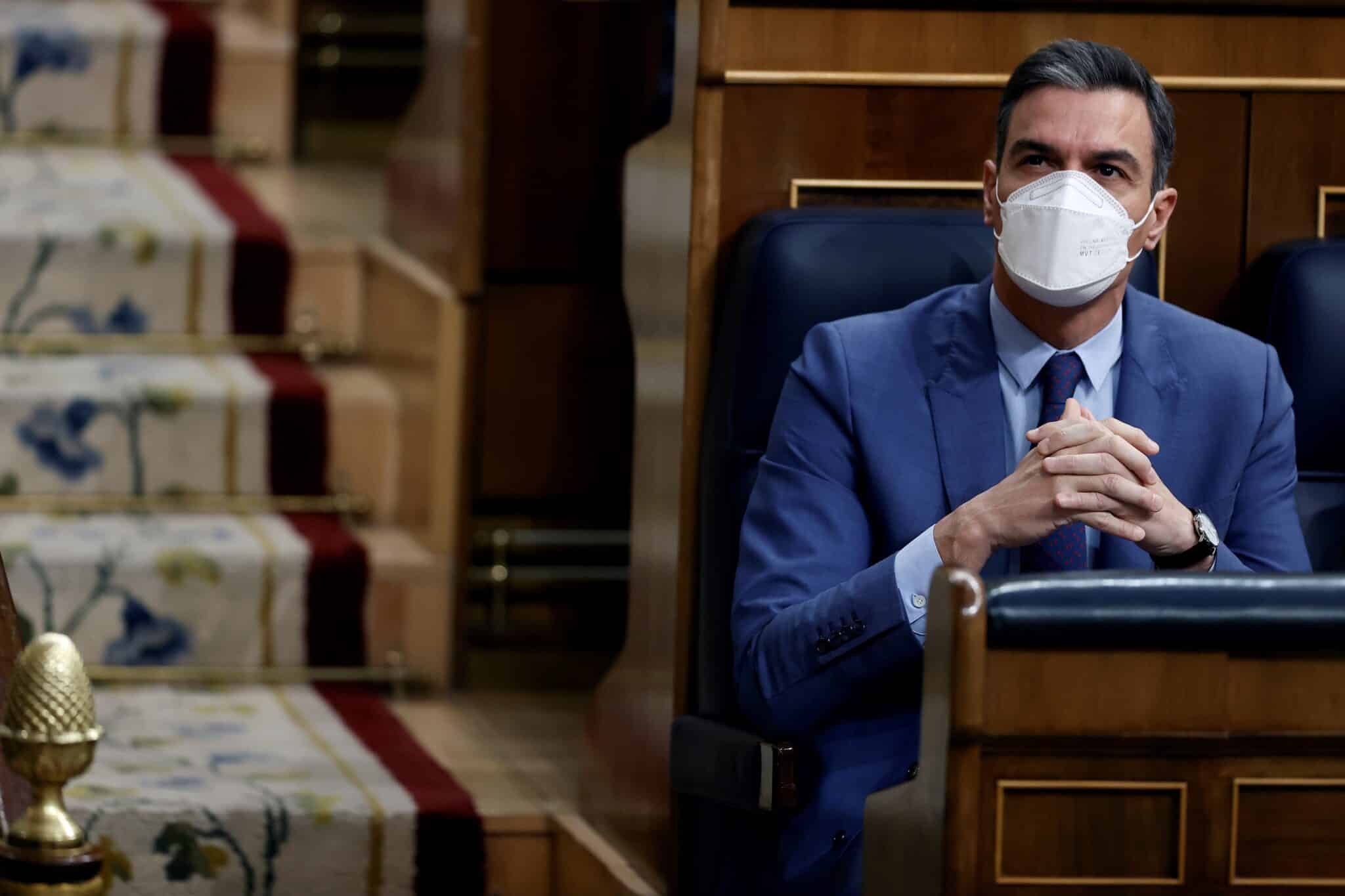 El presidente del Gobierno, Pedro Sánchez durante la sesión de control al gobierno este miércoles en el Congreso de los diputados.
