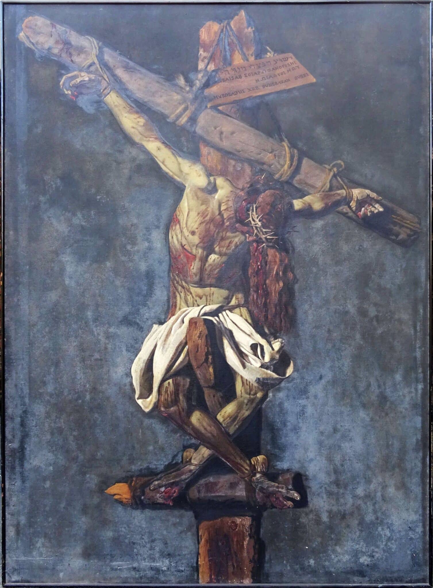 Sale a subasta la primera de las cuatro versiones del Cristo crucificado que pintó Prieto Coussent