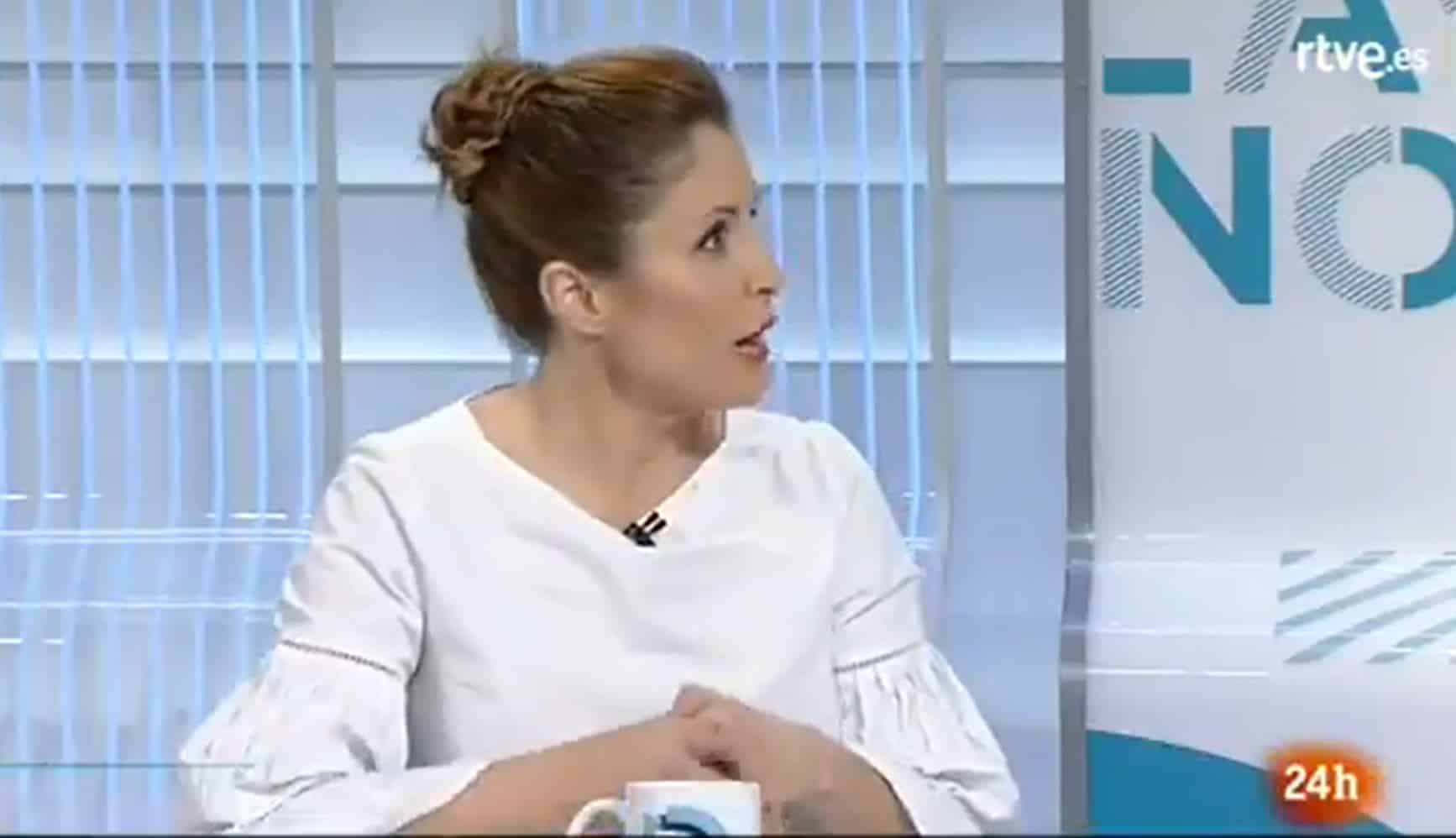 Iolanda Mármol, en una tertulia en RTVE.