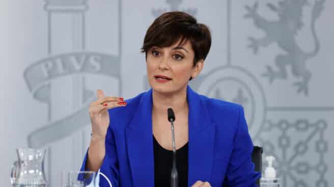 La portavoz del Gobierno, Isabel Rodríguez, en rueda de prensa tras el consejo de ministros. La portavoz del Gobierno, Isabel Rodríguez, en rueda de prensa tras el consejo de ministros.