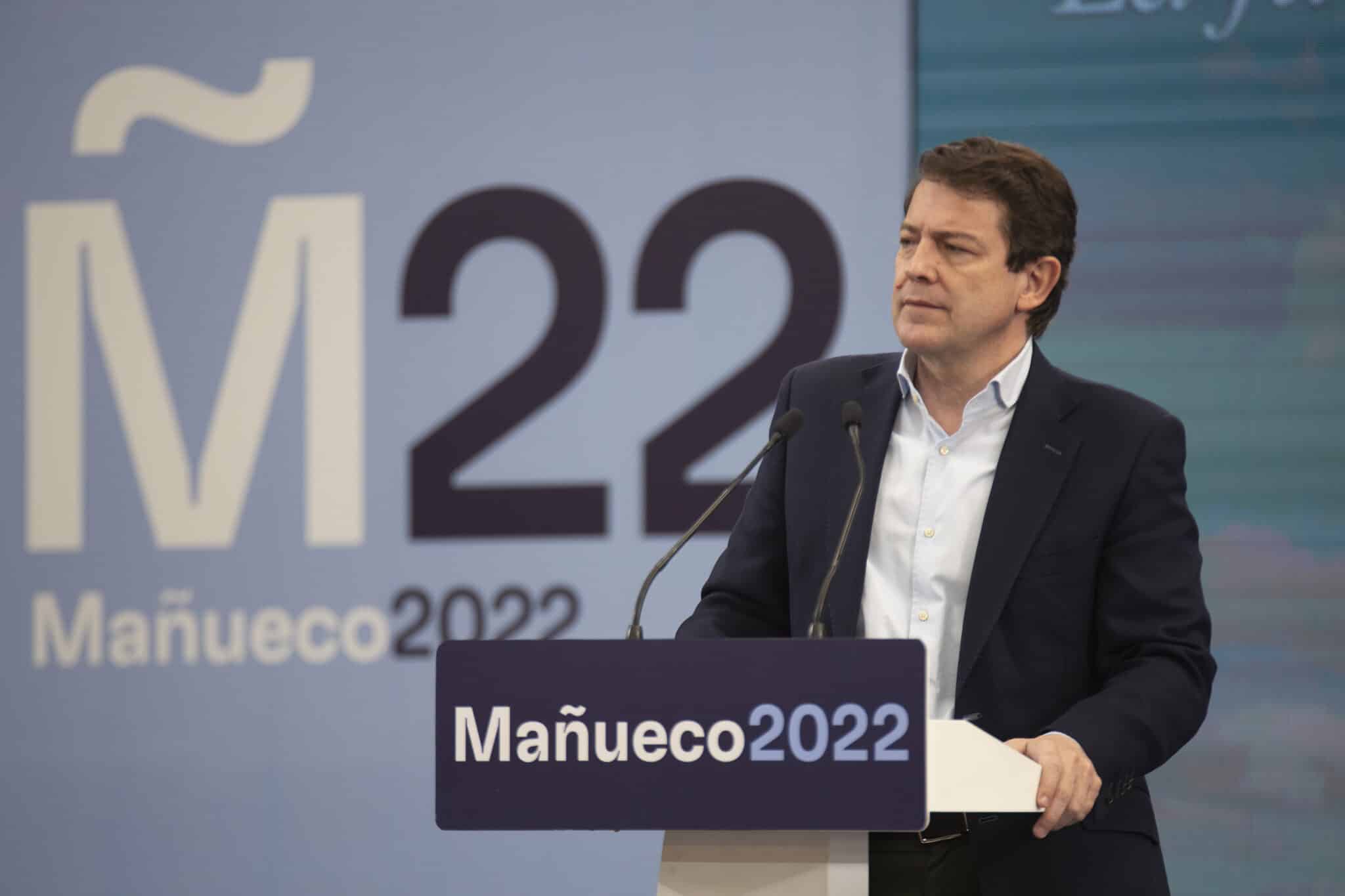 El presidente de la Junta de Castilla y León y candidato del PP, Alfonso Fernández Mañueco.