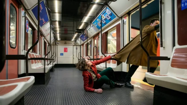 Escena de 'El Regreso del Espía' rodada en el metro de Madrid