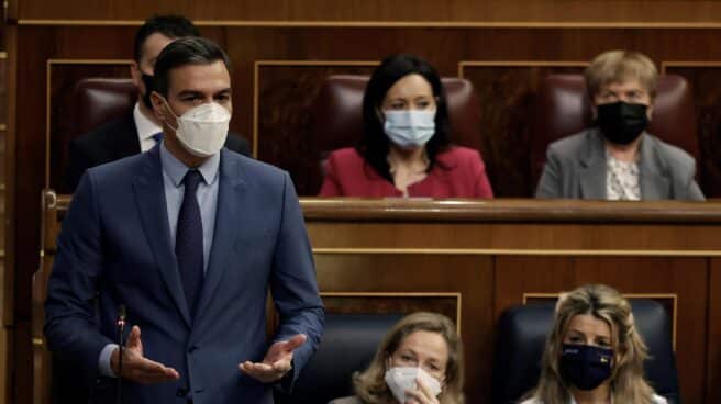 Sánchez: "Los precios de la energía son responsabilidad de la guerra de Putin" El presidente del Gobierno, Pedro Sánchez, en el Congreso de los Diputados.