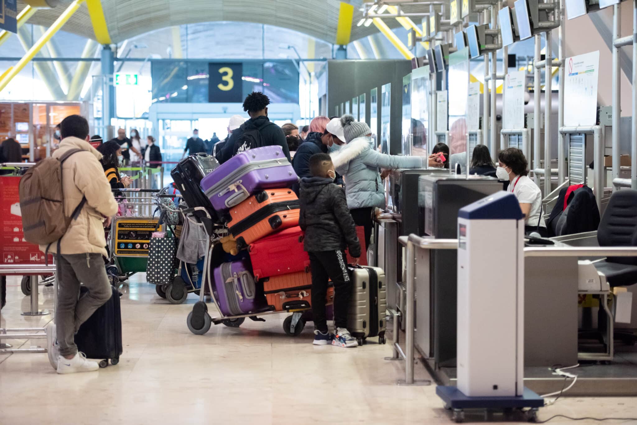 Facturación de equipaje en el aeropuerto de Barajas