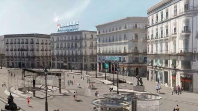 Recreación de la remodelación de la Puerta del Sol