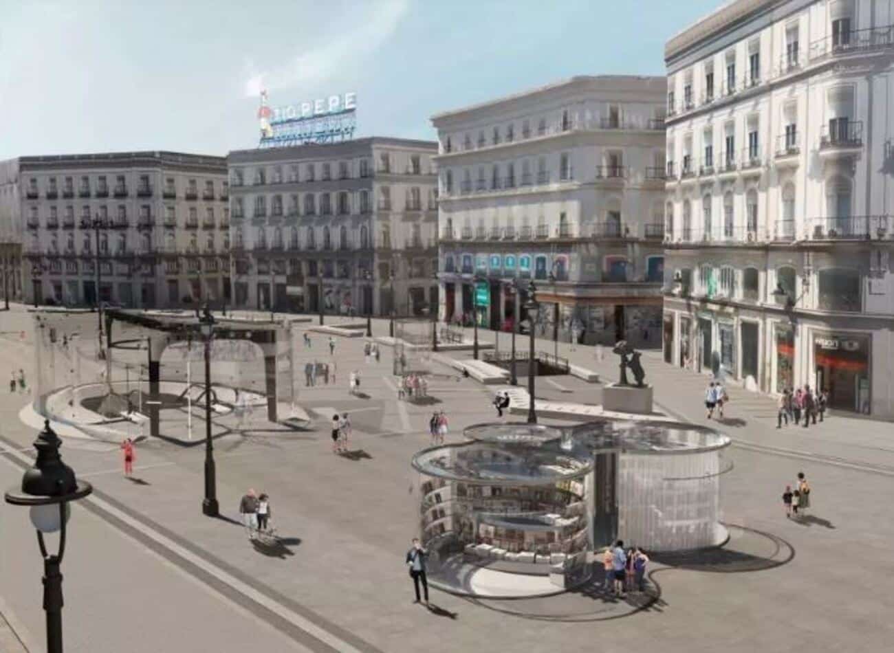 Recreación de la remodelación de la Puerta del Sol