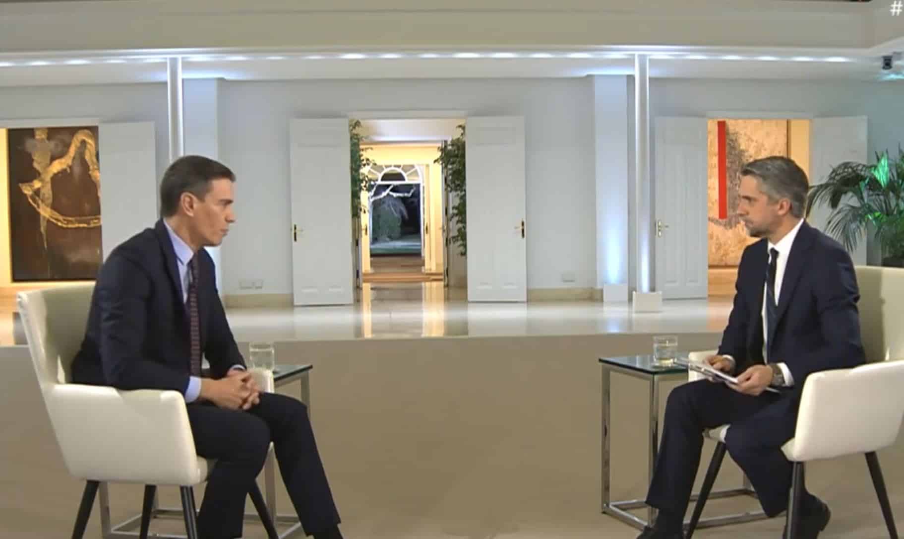 Pedro Sánchez es entrevistado por Carlos Franganillo en RTVE sobre la invasión de Rusia a Ucrania