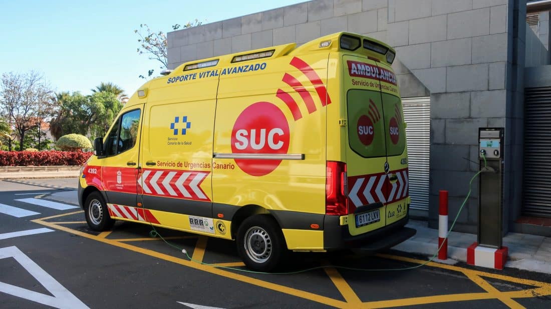 Ambulancia del Servicio de Urgencias de Canarias.