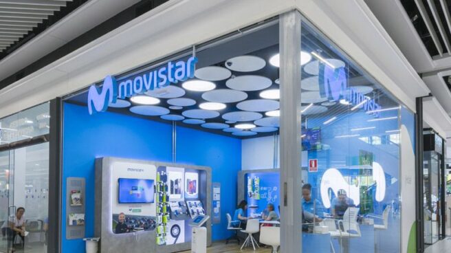 Una tienda de Telefónica, que pierde clientes durante el primer semestre Una tienda de Movistar