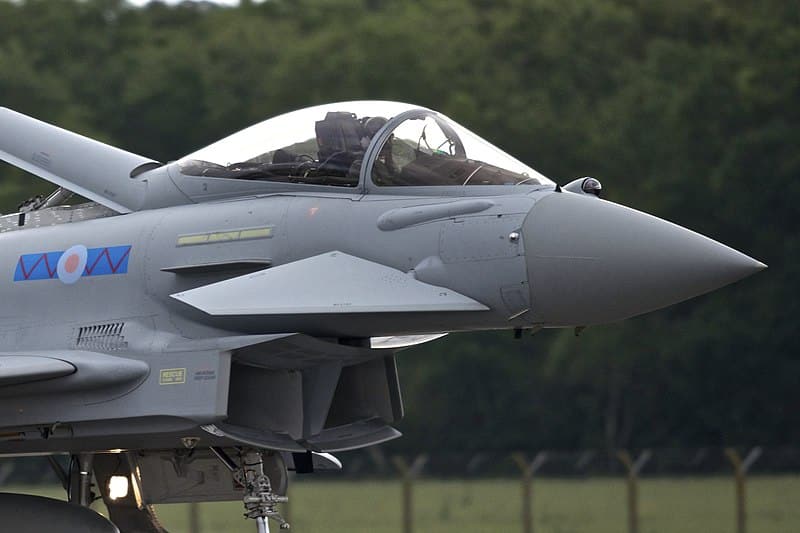 Eurofighter Typhoon de la Royal Air Force británica.