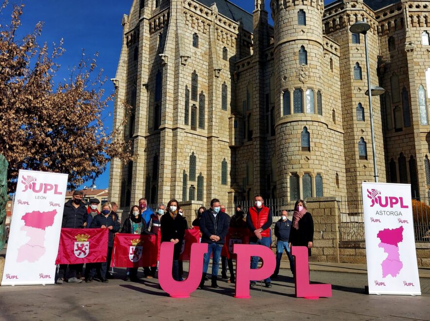La UPL durante un acto electoral en Astorga (León).