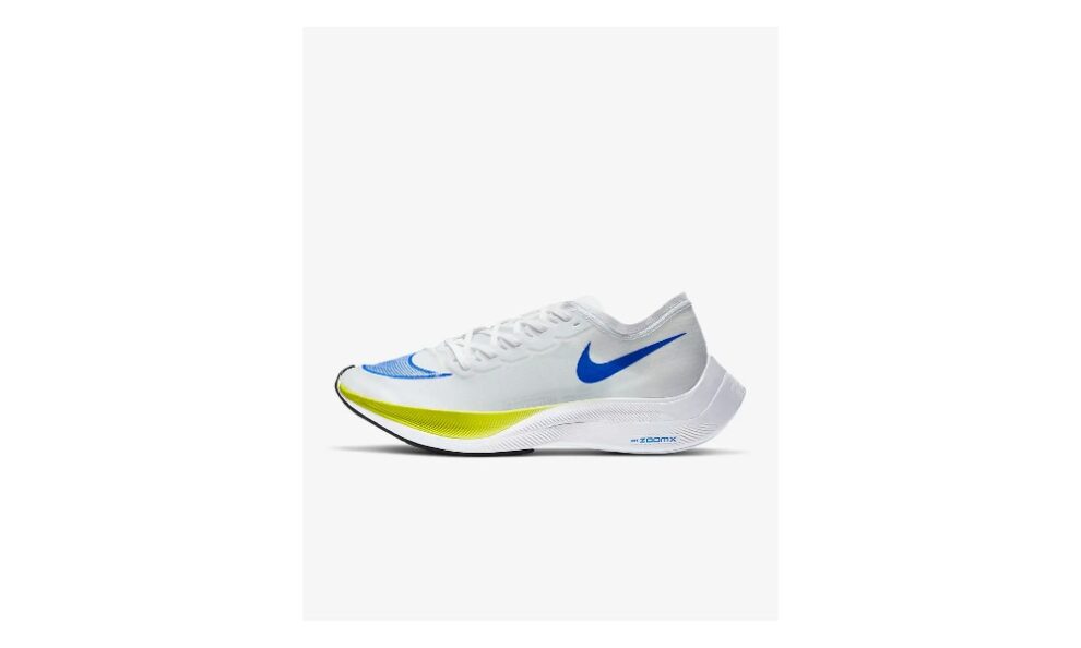 Nike ZoomX Vaporfly - zapatillas deporte blanco y logo nike azul