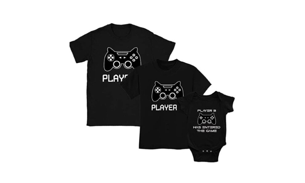Camiseta para padre e hijos de "player"