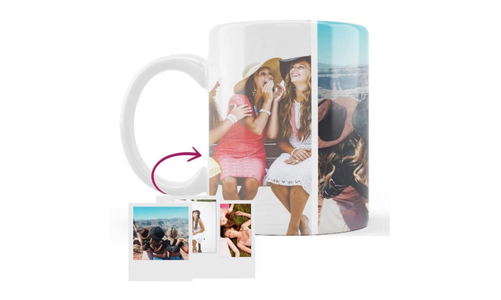 Taza personalizada con tres fotografías