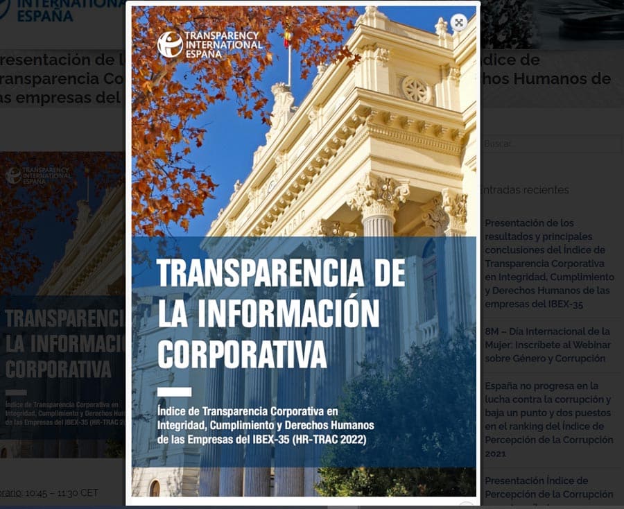 Transparency International España publica el primer 'Estudio Trac’