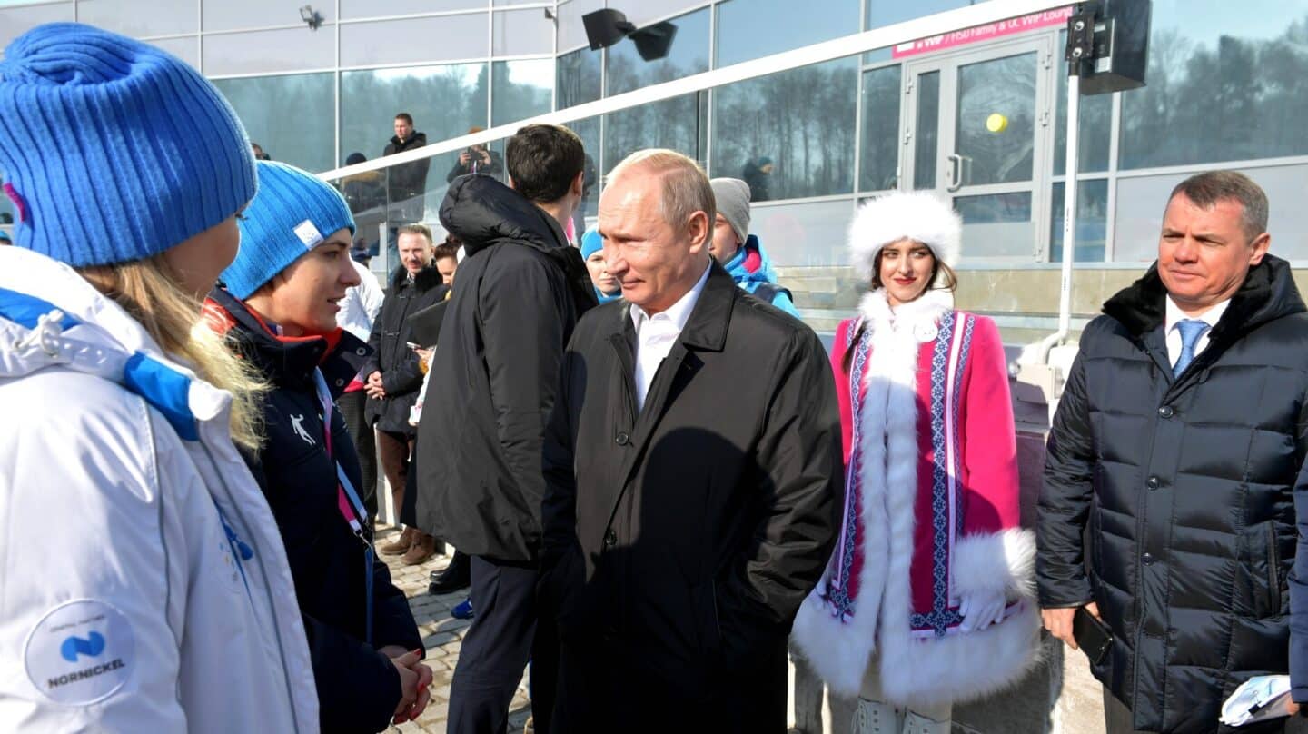 Putin, en la ceremonia inaugural de los Juegos Universitarios de Invierno en 2019.