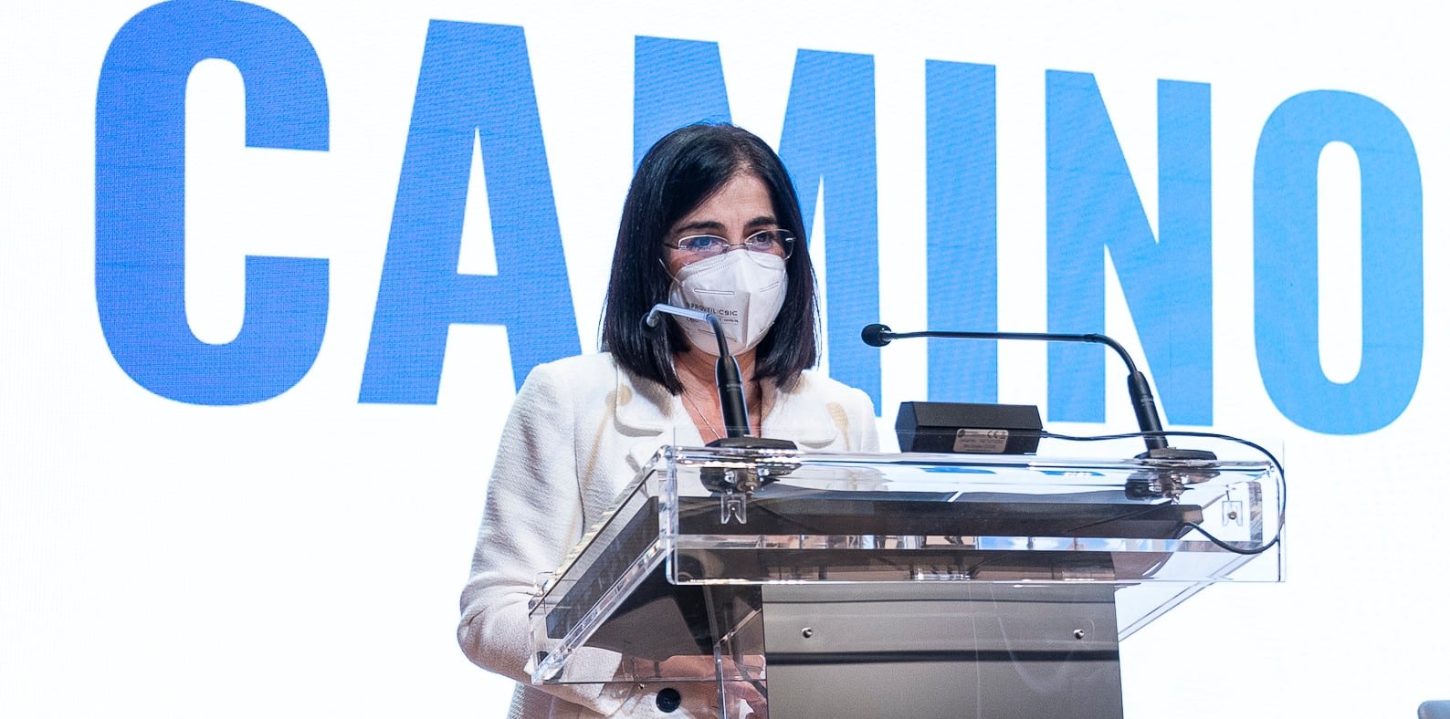 Carolina Darias, Ministra de Sanidad, durante su intervención en un congreso.