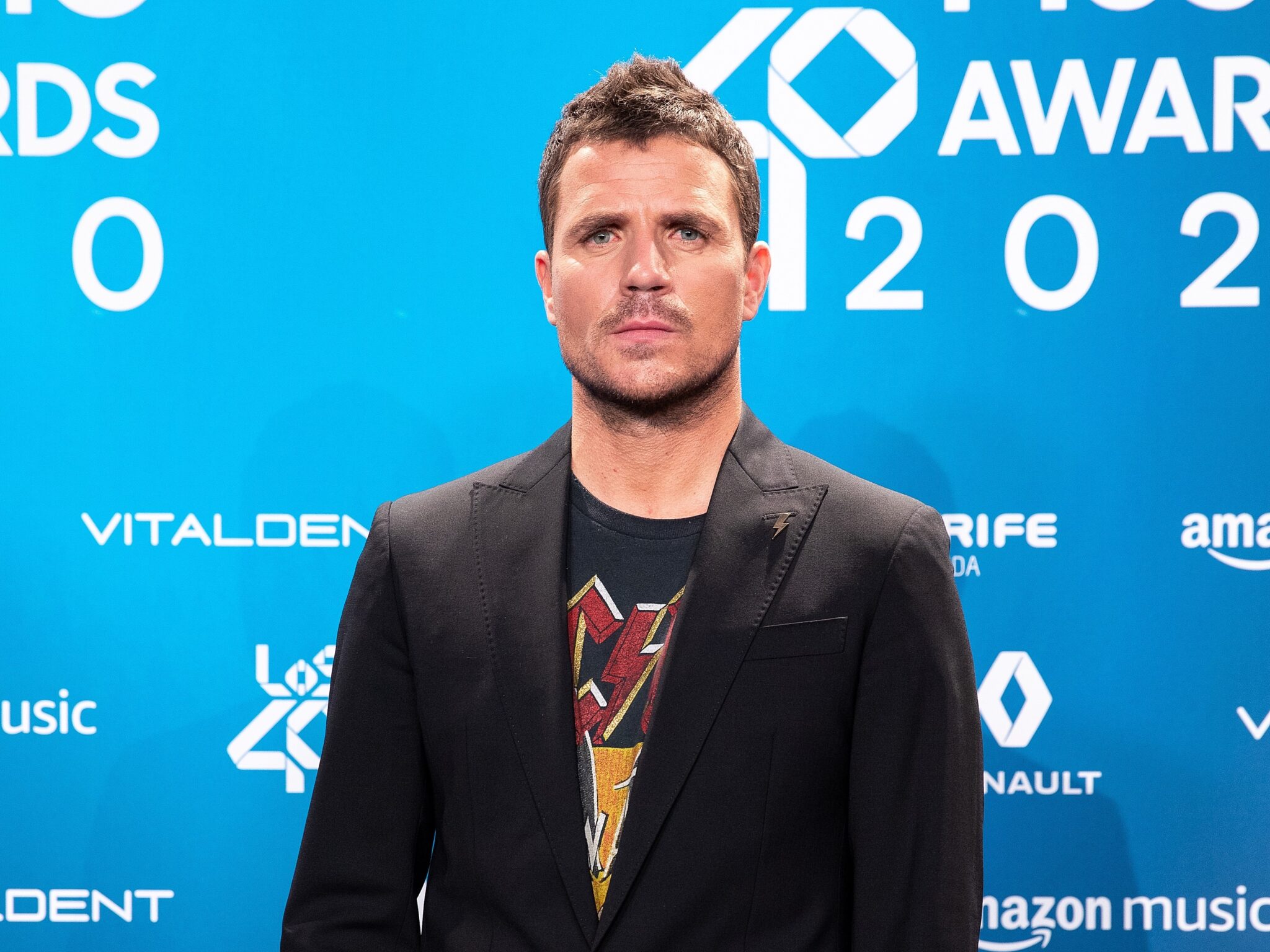 Dani Martín en el photocall de los 40 Music awards 2020