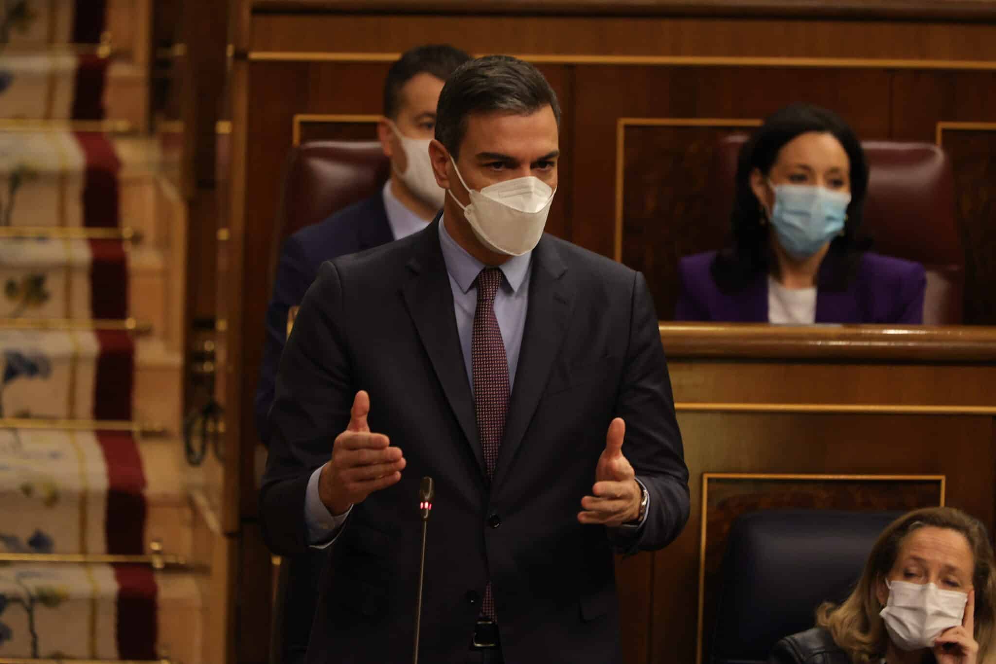 Pedro Sánchez, en la sesión de control del Congreso.
