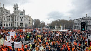 Más de 150.000 agricultores se manifiestan en Madrid en contra del Gobierno