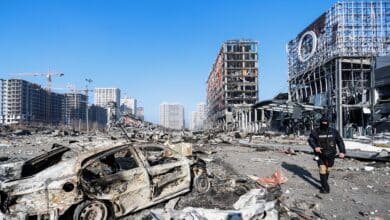 Así ha sido el bombardeo ruso a un centro comercial de Kiev