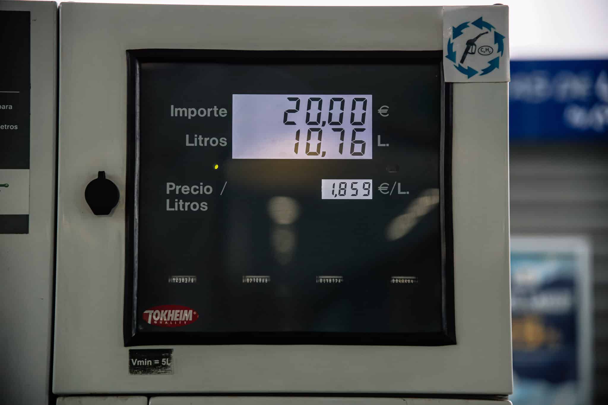 Precio de la gasolina en una gasolinera del Polígono Barral