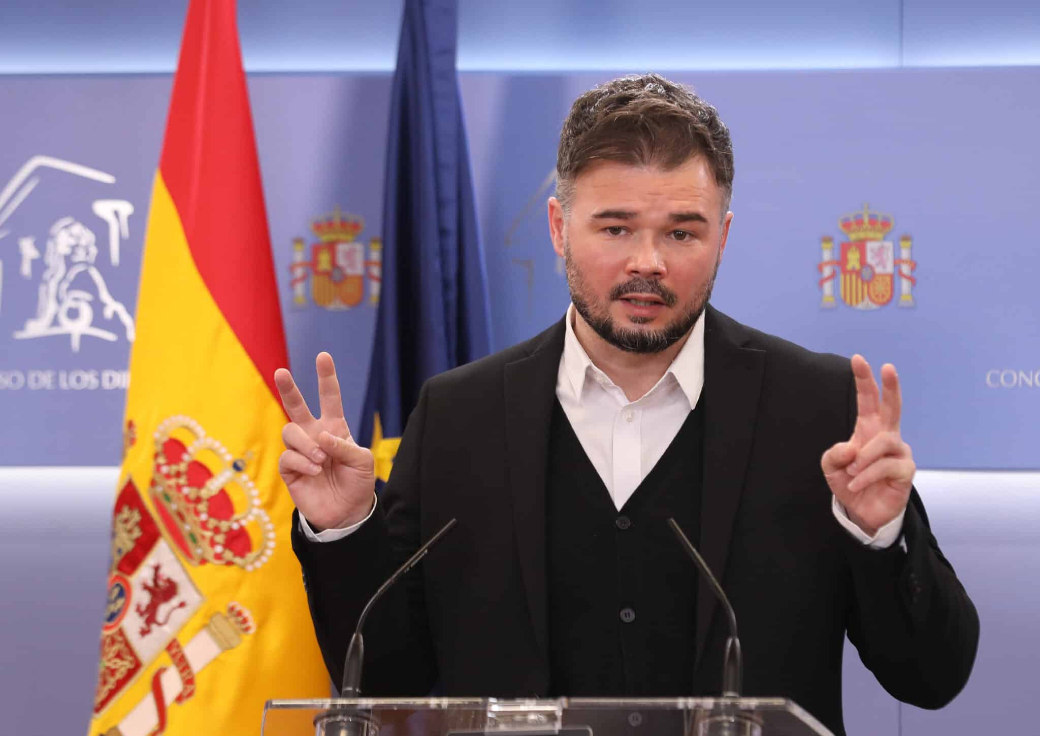 El portavoz parlamentario de ERC en el Congreso, Gabriel Rufián.