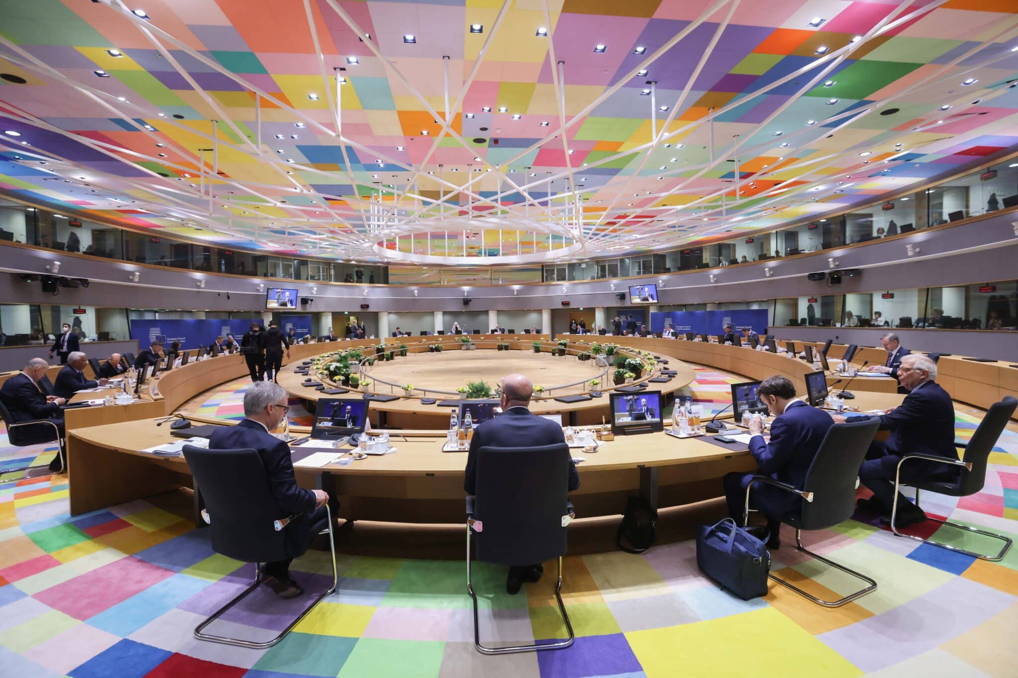 25 de marzo de 2022, Bélgica, Bruselas: Una visión general del segundo día de la cumbre del Consejo de la UE.