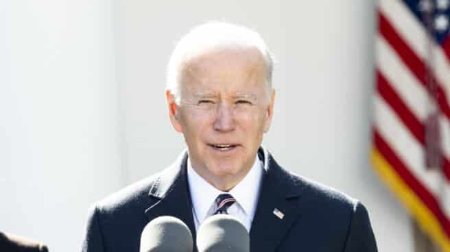 El presidente de los Estados Unidos firma la Ley contra los linchamientos Emmett Till en Washington El presidente de EE. UU., Joe Biden, habla en la firma de la Ley Antilinchamiento Emmett Till.