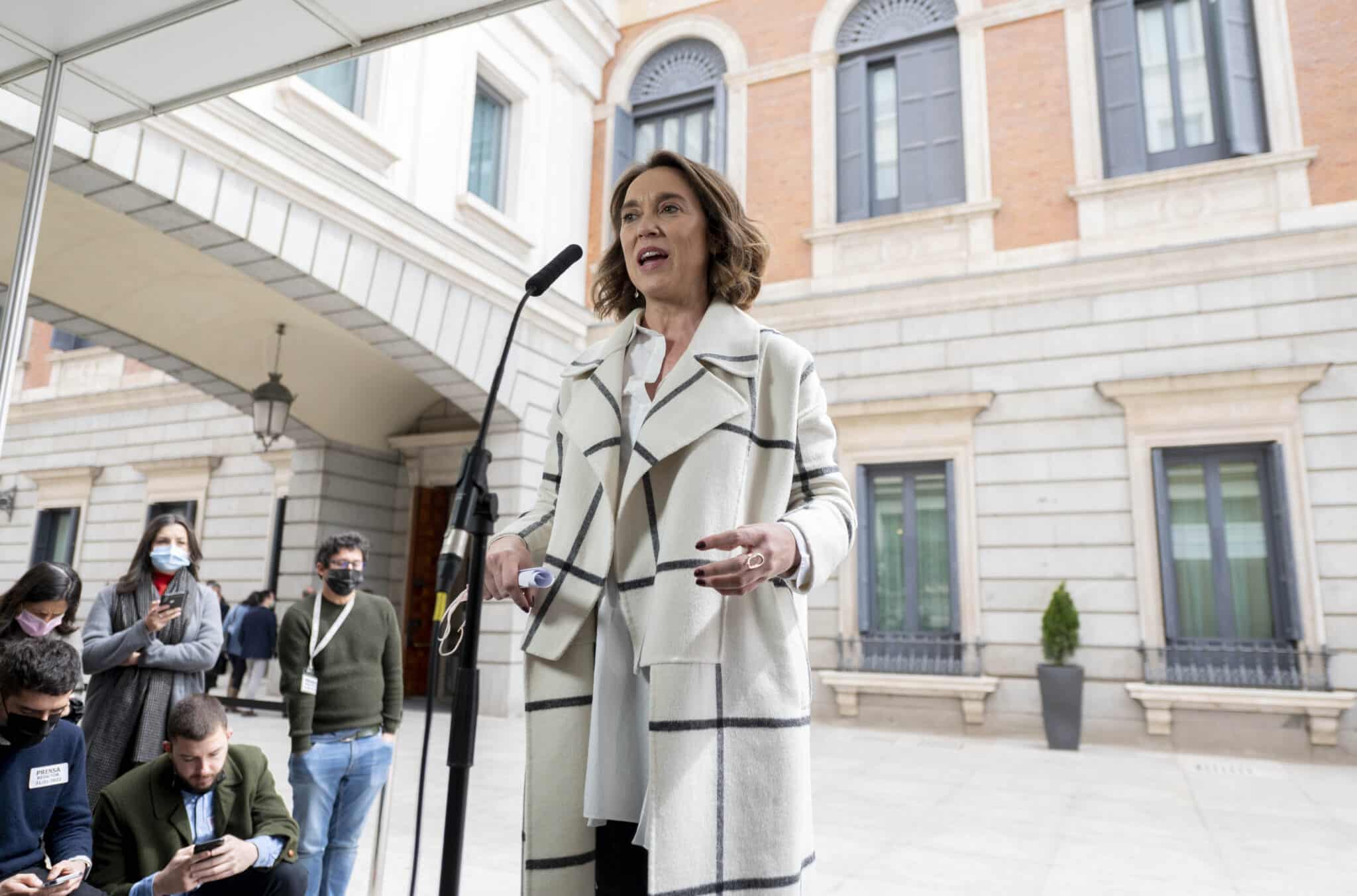 La secretaria general y portavoz del PP en el Congreso de los Diputados, Cuca Gamarra.